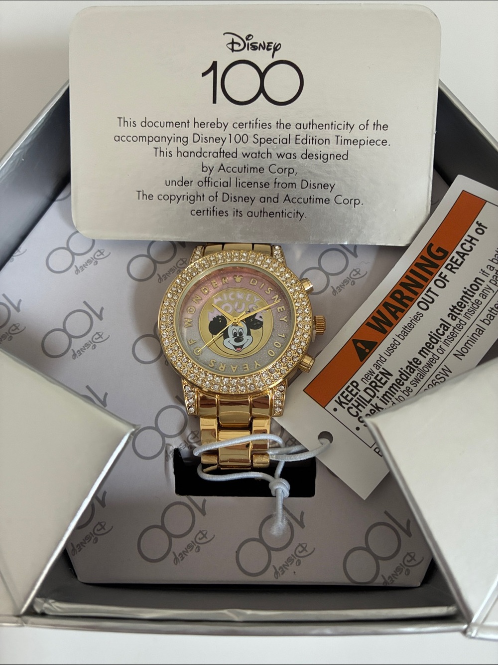 Disney 100 years of Wonder Mickey Mouse Collectible Watch - New with Tags & Box